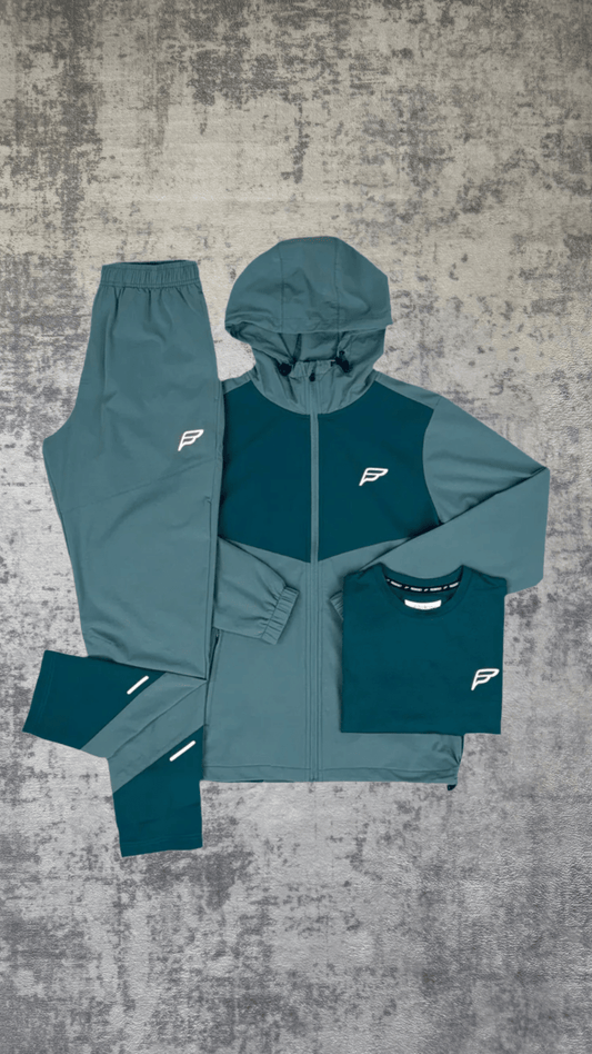 Frequency 3 Piece Tracksuit Teal - Active Supply
